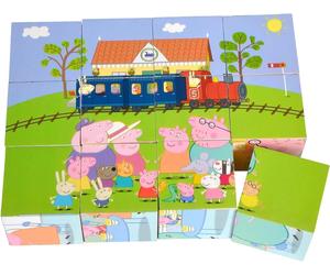 Peppa Pig Picture Cube Block Puzzle Childrens Toy Eichhorn 16x 12cm 3+