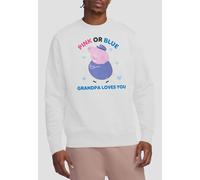 Peppa Pig Pink Or Blue Grandpa Pig Loves You Sweatshirt, White Hasbro White L