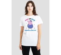Peppa Pig Pink Or Blue Grandpa Pig Loves You T Shirt, White Hasbro White XL