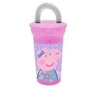 Peppa Pig Plastic Tumbler With Straw Water Drinks Childrens