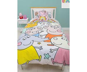 Peppa Pig Playful Single Duvet Cover Set Pink