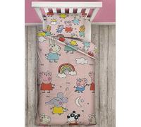 Peppa Pig Playful Single Rotary Duvet Cover Set Pink