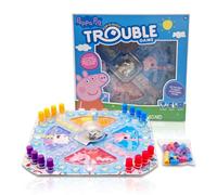 Peppa Pig Pop-O-Matic Trouble Board Game - 2-4 Players Family Game, Ages 5+ | Frustration Game with Peppa Pig Characters, Interactive Pop Dice Gameplay, 16 Pawns & Game Board, Easy Play Kids Game
