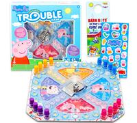 Peppa Pig Pop Up Board Game - Bundle with Board Game for Kids with Pop Up Dice Plus Stickers, More | Peppa Pig Games for Birthday Party
