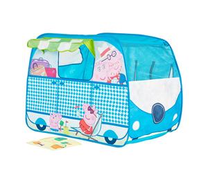 Peppa Pig Pop up Van Play Tent Collapsible Blue Wendy House Kids Playtime Age 2+