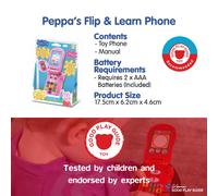 Peppa Pig PP06 Peppa's Flip & Learn Toy Phone for Kids-Interactive Learning and Child Development, Colours and Number Recognition and Communication,