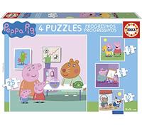 Peppa Pig Progressive Puzzle, 12, 20 and 25 Pieces (Educa Borrás 16817), Assorted Colour/Model (Spanish Version)