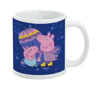 Peppa Pig Puddle Playtime Ceramic Coffee Mug, Novelty Gift Mugs for Coffee, Tea and Hot Drinks, 11oz, White