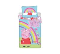 Peppa Pig Rainbow Single Duvet Cover And Pillowcase Set - European Size