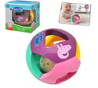 Peppa Pig Rattle Ball Toy for Babies, Colorful Baby Rattle Ball with Sound, Easy Grip Sensory Activity Toy for Infant Boys and Girls, Hand Eye Coordination Toy for 0+M