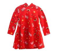 Peppa Pig Red Skater Dress with Hood All Over Design 2-3 Years Toddler