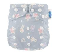 Peppa Pig Reusable Cloth Nappy All-in-One Washable Eco Nappy with Adjustable Fit | Double Leg-Leak Protection, Soft & Absorbent | Baby to Toddler Potty Training (One Size) (Blue Character Mix)