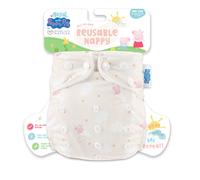 Peppa Pig Reusable Cloth Nappy All-in-One Washable Eco Nappy with Adjustable Fit | Double Leg-Leak Protection, Soft & Absorbent | Baby to Toddler Pot