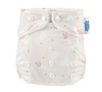 Peppa Pig Reusable Cloth Nappy All-in-One Washable Eco Nappy with Adjustable Fit | Double Leg-Leak Protection, Soft & Absorbent | Baby to Toddler Potty Training (One Size) (Clouds Peppa)