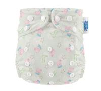 Peppa Pig Reusable Cloth Nappy All-in-One Washable Eco Nappy with Adjustable Fit | Double Leg-Leak Protection, Soft & Absorbent | Baby to Toddler Potty Training (One Size) (George S/Green)
