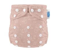 Peppa Pig Reusable Cloth Nappy All-In-One Washable Eco Nappy with Adjustable Fit | Double Leg-Leak Protection, Soft & Absorbent | Baby to Toddler Potty Training (One Size) (Peppa & George Moons/Stars)