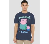 Hasbro Peppa Pig Roarsome Daddy Pig T-Shirt, Heather Navy | Size: XL Hasbro Navy XL