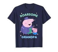 Peppa Pig Roarsome Grandpa Pig T-Shirt, Men, Navy Blue, 6X-Large
