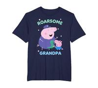 Peppa Pig Roarsome Grandpa Pig T-Shirt, Men's Big and Tall, Navy Blue, 4X Tall