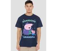 Hasbro Peppa Pig Roarsome Grandpa Pig T-Shirt, Navy | Size: XL Hasbro Navy XL