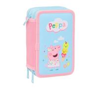 PEPPA PIG - School Pencil Case with 37 Tools Included, Children's Pencil Case, Child, Ideal for Children from 5 to 14 Years, Comfortable and Versatile, Quality and Resistance, 12.5 x 5.5 x 19.5 cm