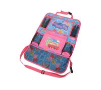 Jack Stonehouse Peppa Pig Kids Car Seat Travel Organiser Officially Licensed Back Of Seat Hanger & Kick Mat - 9 Pockets Car Tidy Storage