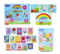 Peppa Pig Sensory Flashcards & Wooden Jigsaw Puzzle Set - Fun & Educational Toys for Toddlers 3+ - Perfect for Learning, Travel, and Gifts