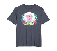 Peppa Pig Shello Underwater Mermaid T-Shirt, Men's Big and Tall, Heather Blue, 2X Tall