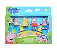 Peppa Pig Siblings Beach Day Playset with 3 Figures and 5 Accessories, Includes Baby Evie, Preschool Toys for Girls and Boys Ages 3 and Up