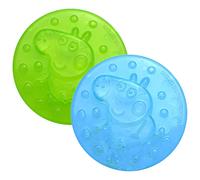 Peppa Pig Silicone 3D Water Filled Teether Chewable Silicone Teething Ring for Kids Sensory Toys for Babies, Baby Chew Toys, Toddler Infant Newborn Baby Girl Boy (Pack of 2 Blue and Green)