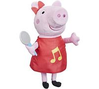 Peppa Pig Singing Peppa Soft Toy With Red Glitter Dress And Bow