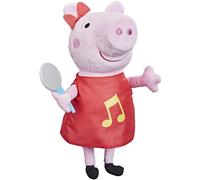 Peppa Pig Singing Peppa Soft Toy with Red Glitter Dress and Bow Sings 3 Songs
