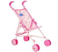 Peppa Pig Single Stroller | Childrens Toy Buggy in Peppa Pig Pattern | Childrens Baby Doll Stroller Toy Umbrella Fold Stroller | Role Play Toy Dolls Buggy Pushchair | Ages 2+