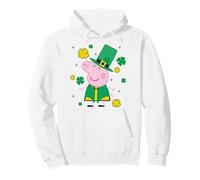 Peppa Pig St. Patrick's Day Shamrocks And Leprechaun Hat Pullover Hoodie