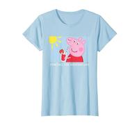 Peppa Pig Starting the Weekend Meme T-Shirt, Women, Baby Blue, Small