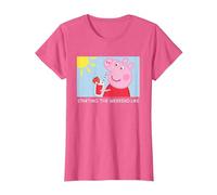 Peppa Pig Starting The Weekend Meme T-Shirt, Women, Pink Heather, 3X-Large