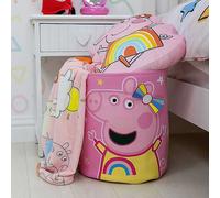 Character World Peppa Pig Official Storage Bin | Bowstar Design, Toy Box Laundry Basket | Organiser For Children's Bedroom, Kids Playroom | 38 x 31 x 31cm Cotton Canvas