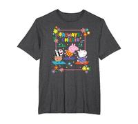 Peppa Pig Suzy Sheep, and Zoe Zebra Always Chillin' T-Shirt, Men's Big and Tall, Dark Heather Grey, 5X Tall