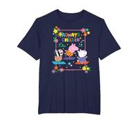 Peppa Pig Suzy Sheep, and Zoe Zebra Always Chillin' T-Shirt, Men's Big and Tall, Navy Blue, 5X Tall