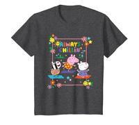 Peppa Pig Suzy Sheep, and Zoe Zebra Always Chillin' T-Shirt, Youth, Dark Heather Grey, Large