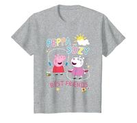 Peppa Pig & Suzy Sheep Skipping T-Shirt, Youth, Heather Grey, 4T