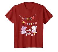 Peppa Pig Suzy Sheep Tea Party T-Shirt, Youth, Cranberry Red, Medium