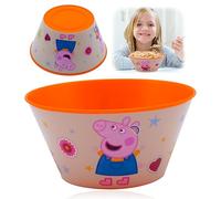 Peppa Pig Tableware Eating Bowl, 700ml Reusable Picnic Party Bowl, Lightweight Printed Breakfast Pot, BPA Free Plastic Cereal Container for Kids 4+ Years