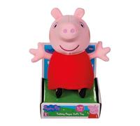 Peppa Pig Talking Red Dress Peppa, Preschool Soft Toy, Talking Plush, 20cm
