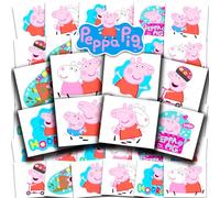 Peppa Pig Tattoos for Kids Party Favors Bundle - 72 Pc Individual Tattoos