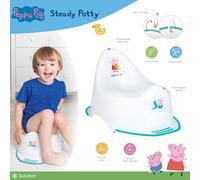 Peppa Pig Teal Potty - High-Back Toddler Potty with Handles Non-Slip F