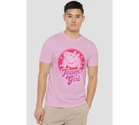 Peppa Pig Team Girl Badge T Shirt, Light Pink Hasbro Pink L