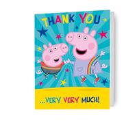 peppa pig, thank you, occasion card