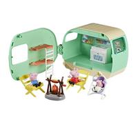 Peppa Pig Three Little Piggies Caravan Playset with 3 Figures, Including Baby Evie, Preschool Toys for Girls and Boys Aged 3+