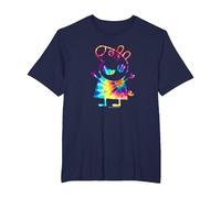 Peppa Pig Tie Dye Portrait T-Shirt, Men's Big and Tall, Navy Blue, 3X Tall